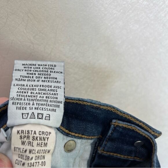 HUDSON Krista Crop Raw Hem Super Skinny Jeans Dron 28 - Picture 5 of 7